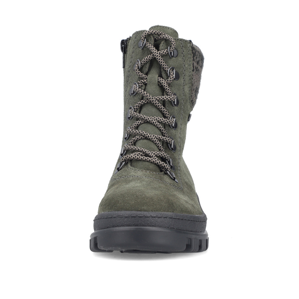 detail Dámská kotníková obuv RIEKER X8233-54 zelená W5