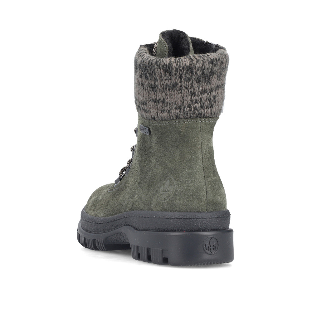 detail Dámská kotníková obuv RIEKER X8233-54 zelená W5