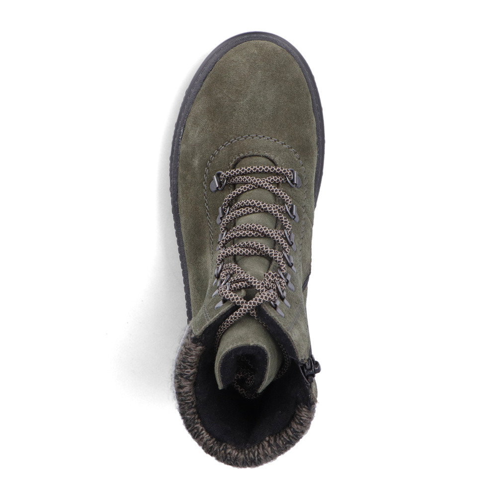 detail Dámská kotníková obuv RIEKER X8233-54 zelená W5