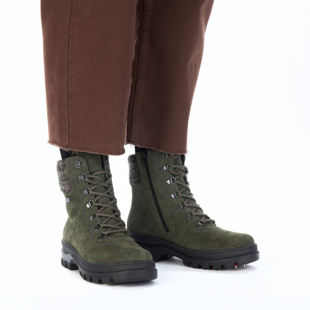 detail Dámská kotníková obuv RIEKER X8233-54 zelená W5