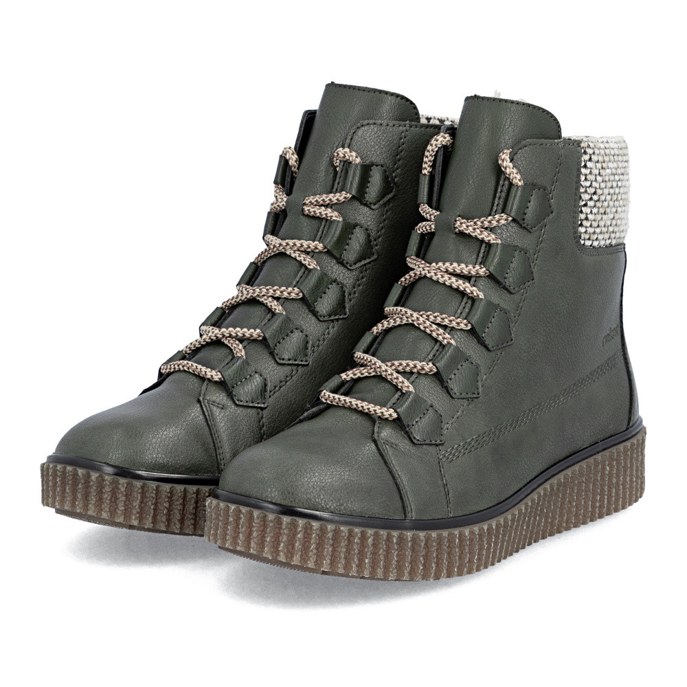 detail Dámská kotníková obuv RIEKER Y4300-52 zelená W5