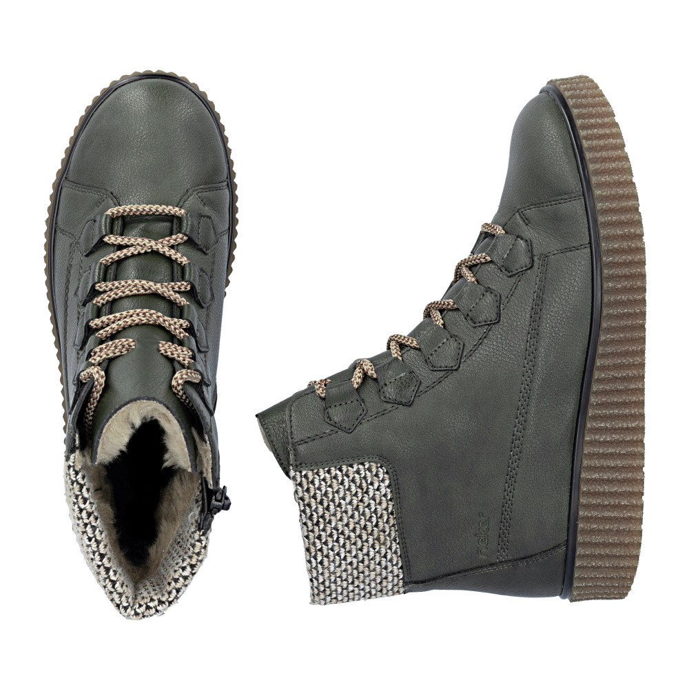 detail Dámská kotníková obuv RIEKER Y4300-52 zelená W5