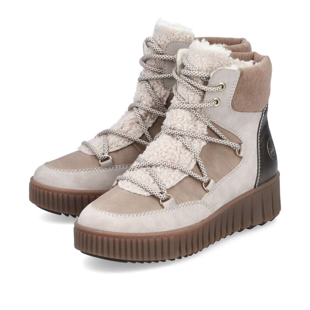 detail Dámská kotníková obuv RIEKER Y6120-60 béžová W5