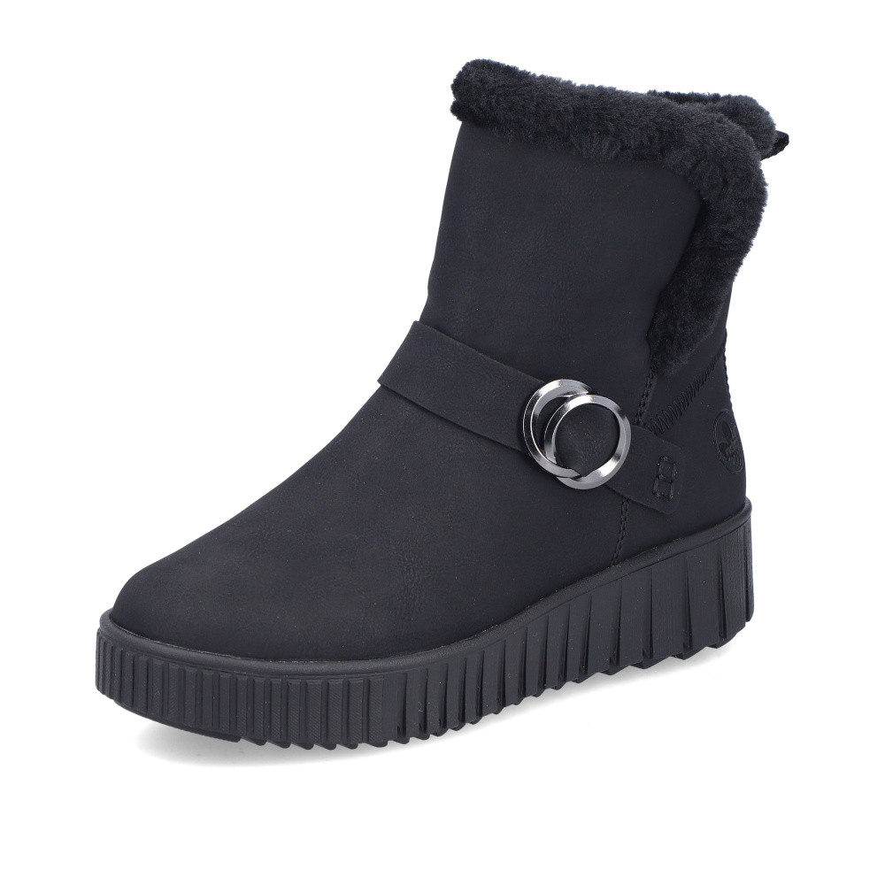 detail Dámská kotníková obuv RIEKER Y6166-00 černá W5