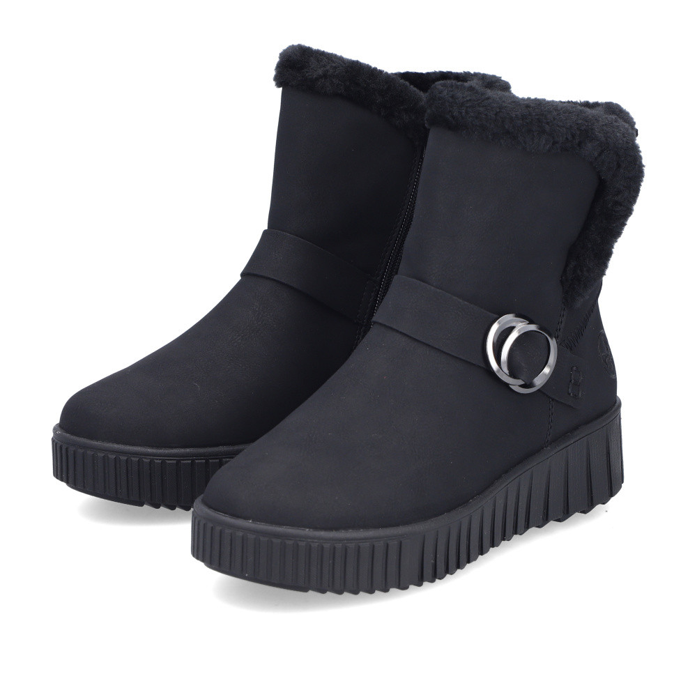 detail Dámská kotníková obuv RIEKER Y6166-00 černá W5