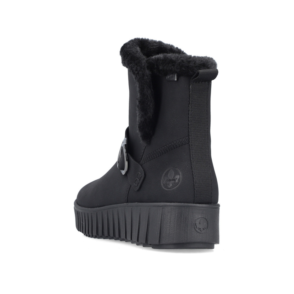 detail Dámská kotníková obuv RIEKER Y6166-00 černá W5