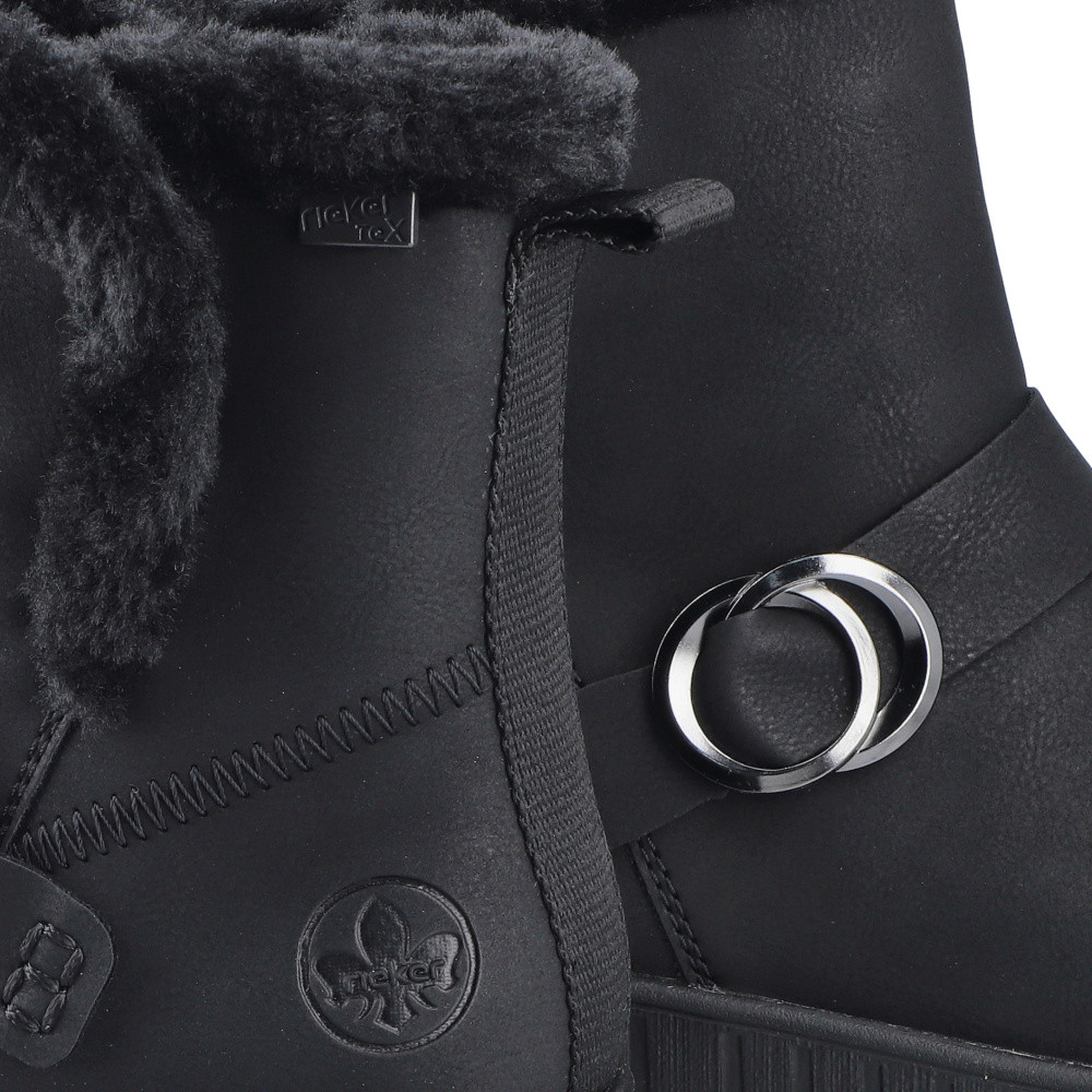 detail Dámská kotníková obuv RIEKER Y6166-00 černá W5