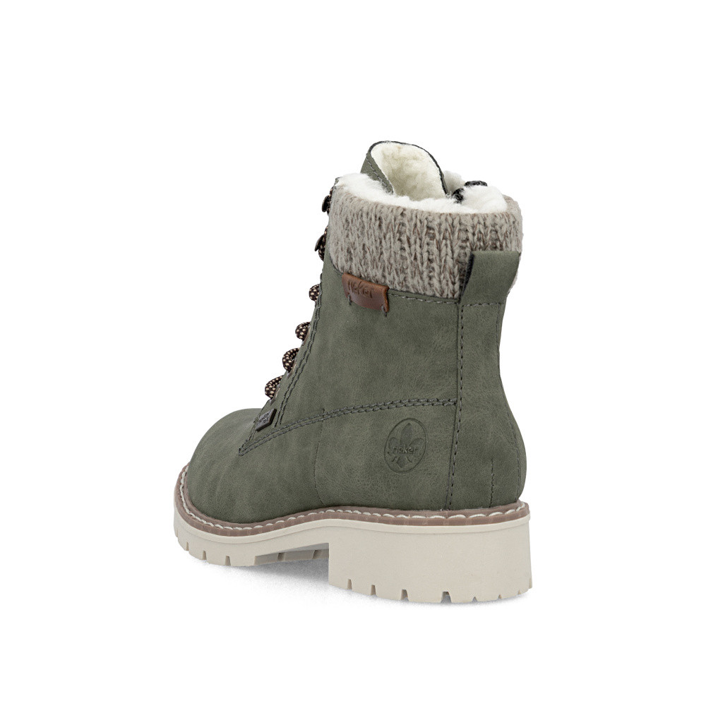 detail Dámská kotníková obuv RIEKER Y9118-54 zelená W5