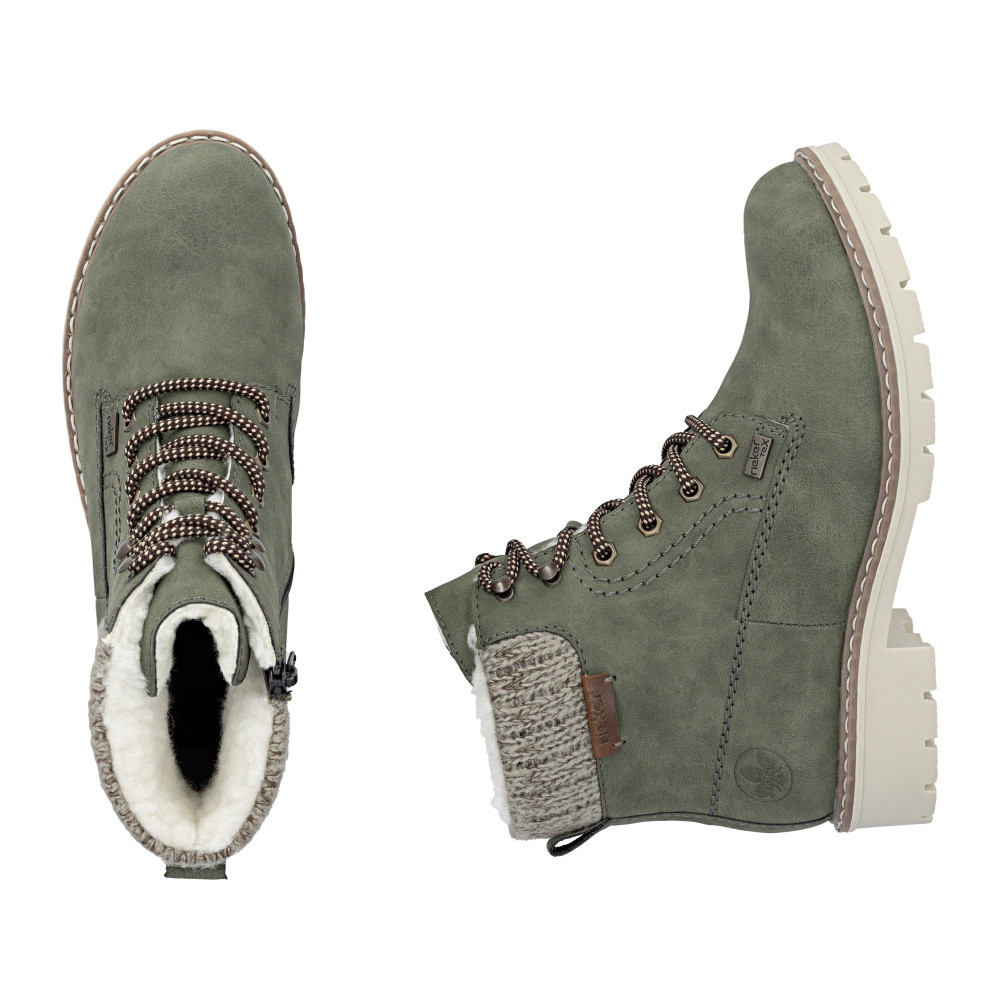 detail Dámská kotníková obuv RIEKER Y9118-54 zelená W5