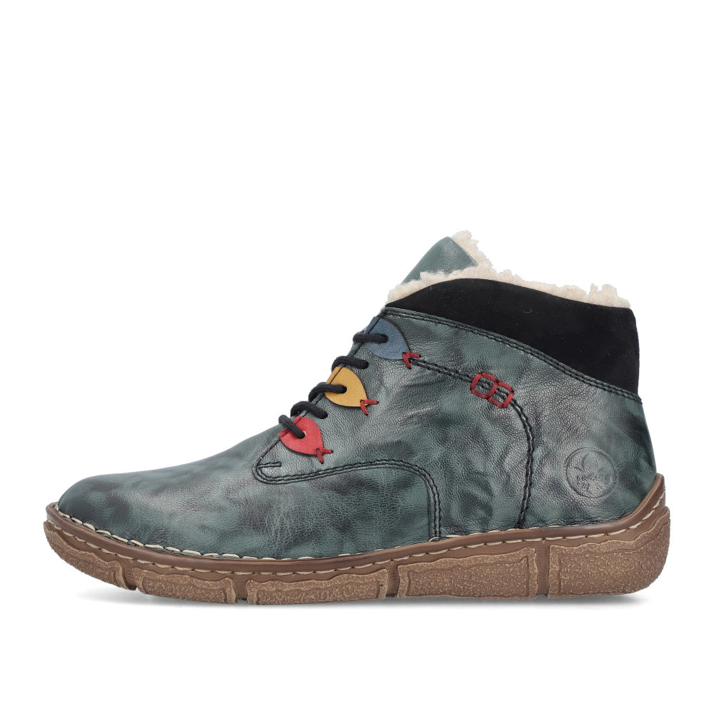 detail Dámská kotníková obuv RIEKER Z3724-54 zelená W5