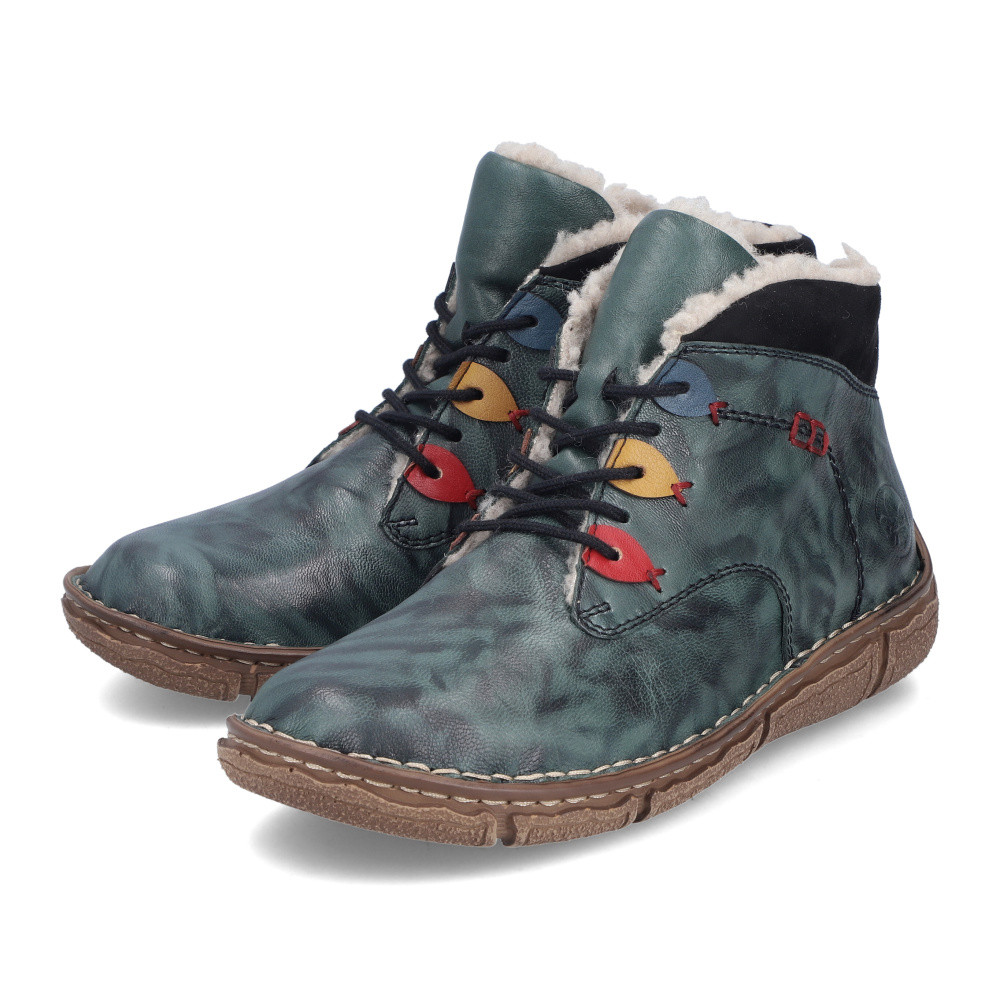 detail Dámská kotníková obuv RIEKER Z3724-54 zelená W5