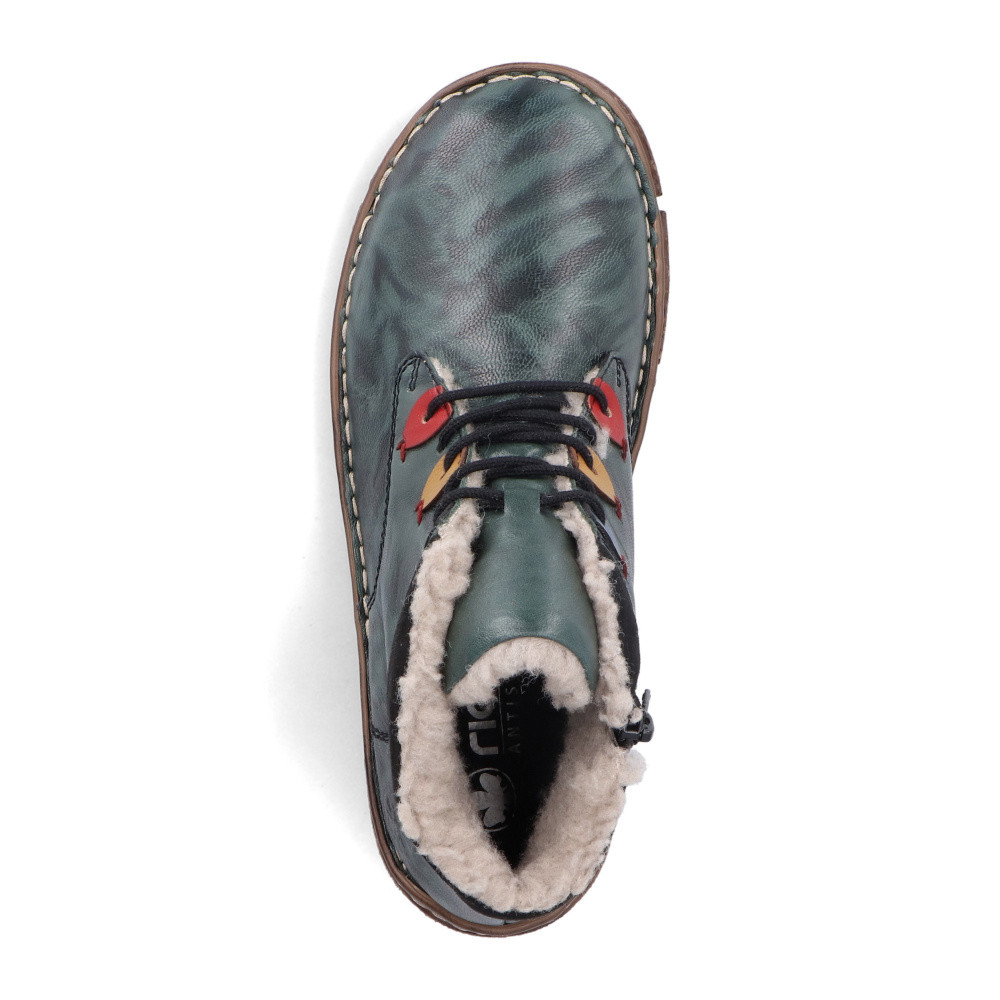 detail Dámská kotníková obuv RIEKER Z3724-54 zelená W5