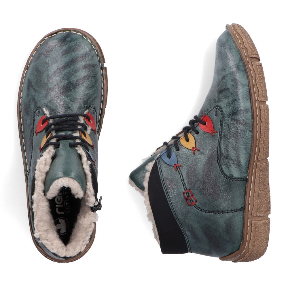 detail Dámská kotníková obuv RIEKER Z3724-54 zelená W5