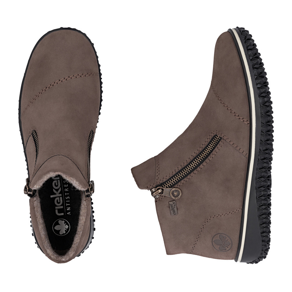 detail Dámská kotníková obuv RIEKER Z4265-24 hnědá W5