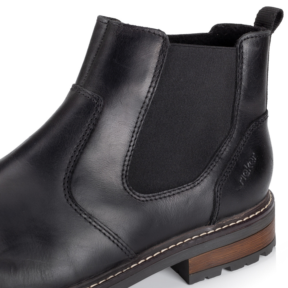 detail Pánská kotníková obuv RIEKER 32052-00 černá W5