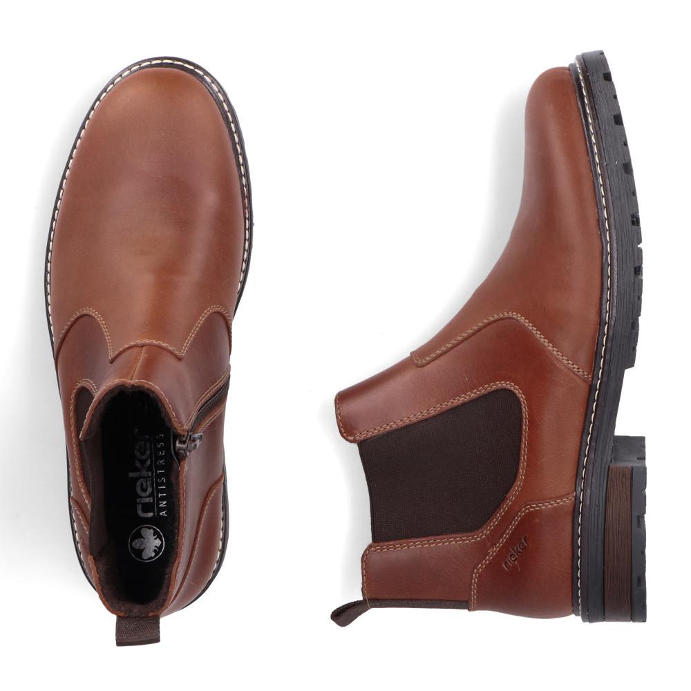 detail Pánska členková obuv RIEKER 32052-24 hnedá W5