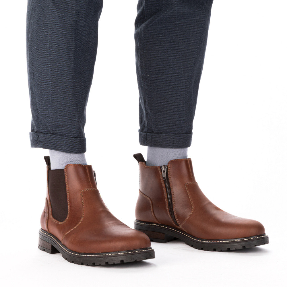 detail Pánska členková obuv RIEKER 32052-24 hnedá W5