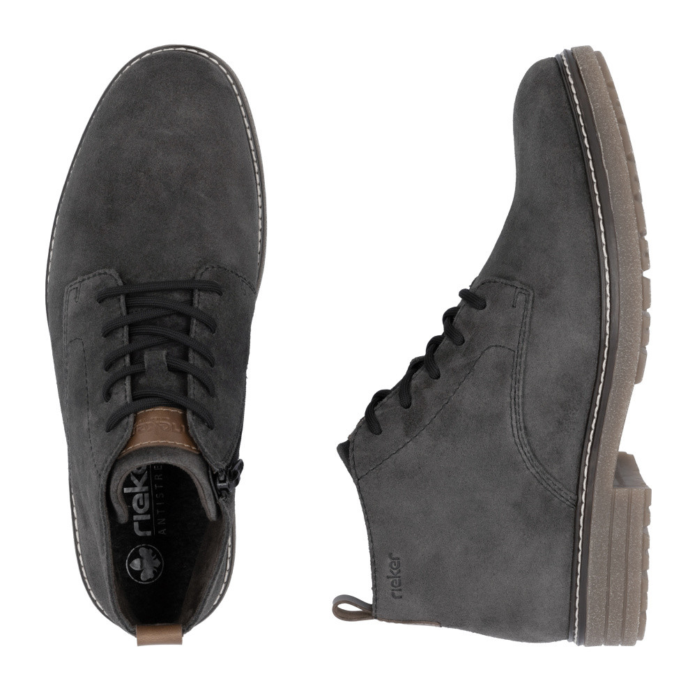 detail Pánská kotníková obuv RIEKER 33106-45 šedá W5