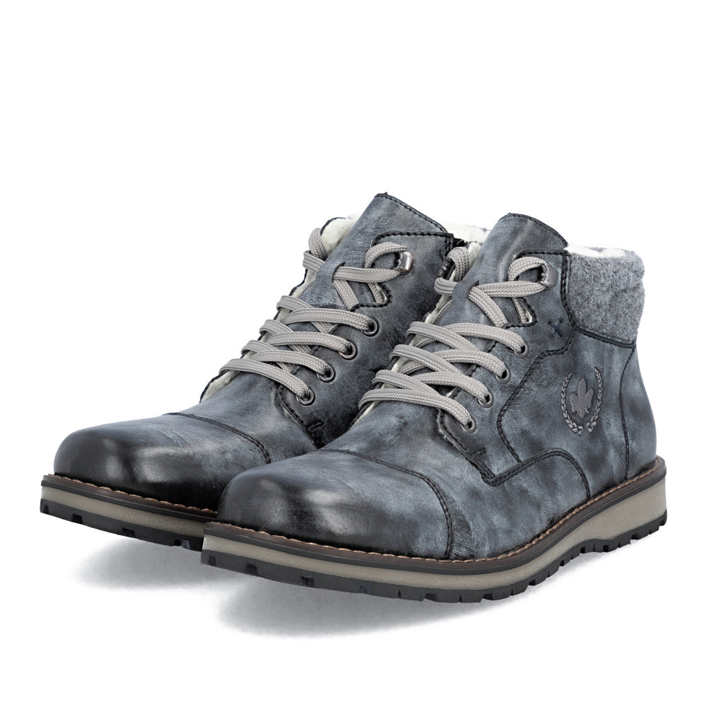 detail Pánská kotníková obuv RIEKER 38400-15 modrá W5