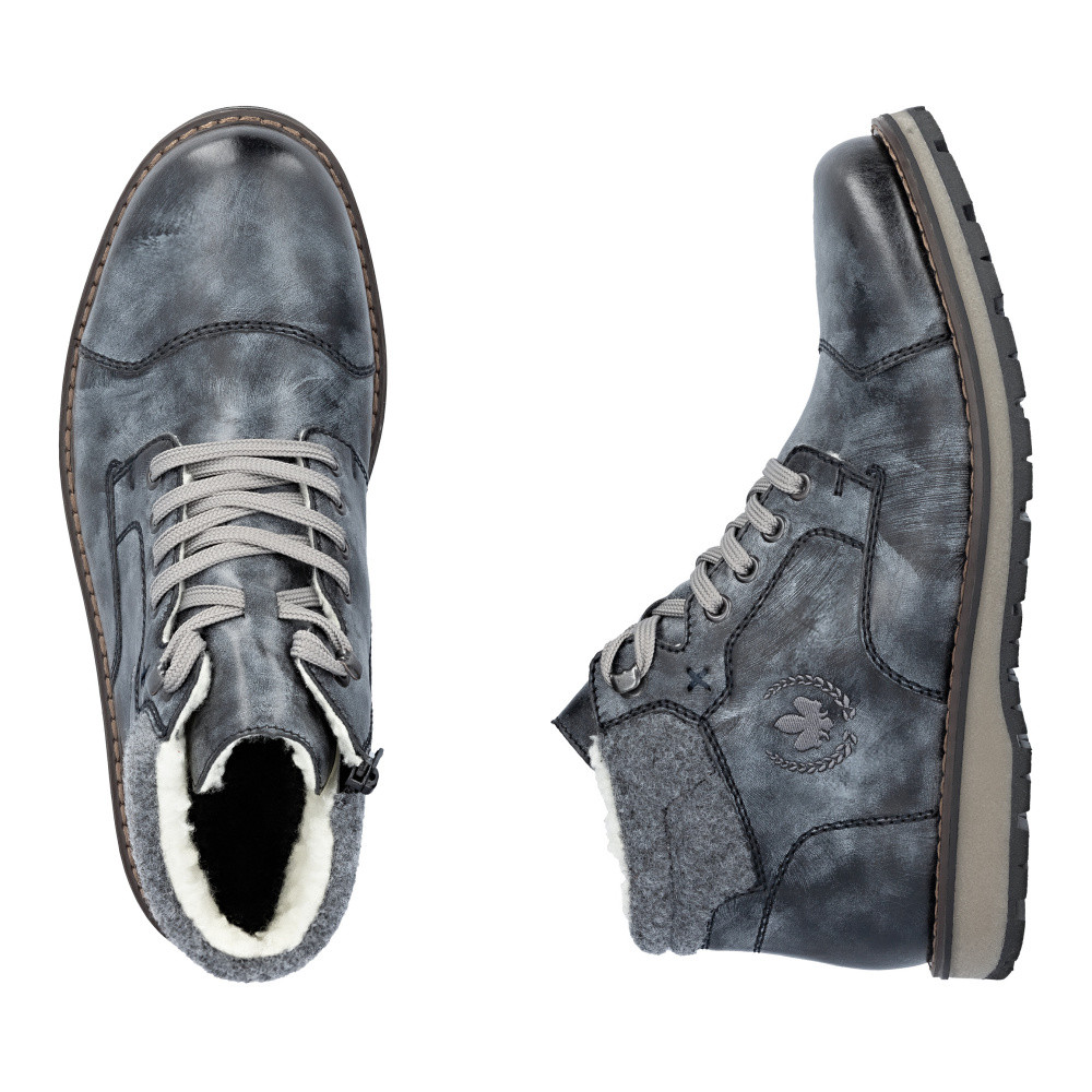 detail Pánská kotníková obuv RIEKER 38400-15 modrá W5