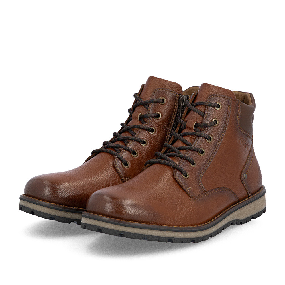 detail Pánska členková obuv RIEKER 38407-24 hnedá W5