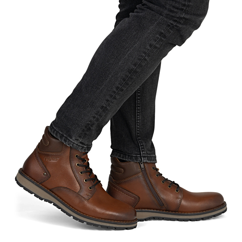 detail Pánska členková obuv RIEKER 38407-24 hnedá W5
