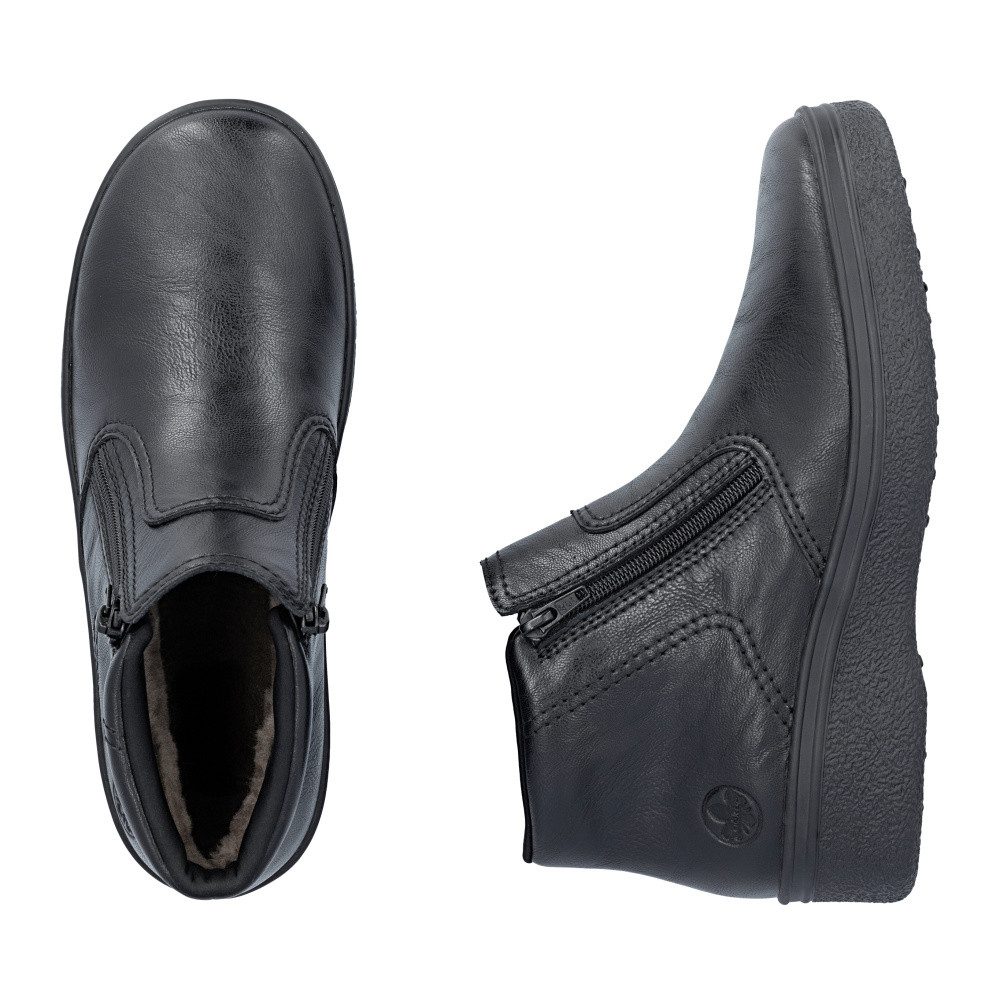 detail Pánská kotníková obuv RIEKER 38655-00 černá W5