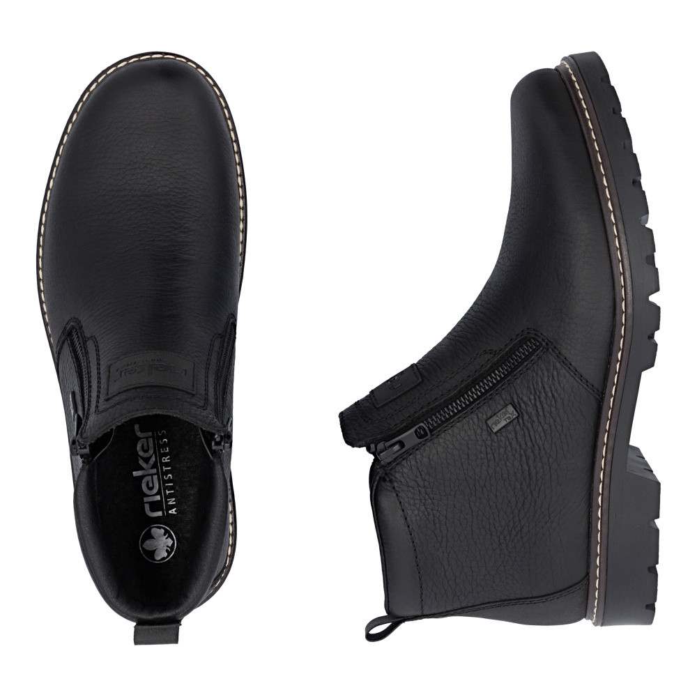 detail Pánská kotníková obuv RIEKER 39871-00 černá W5