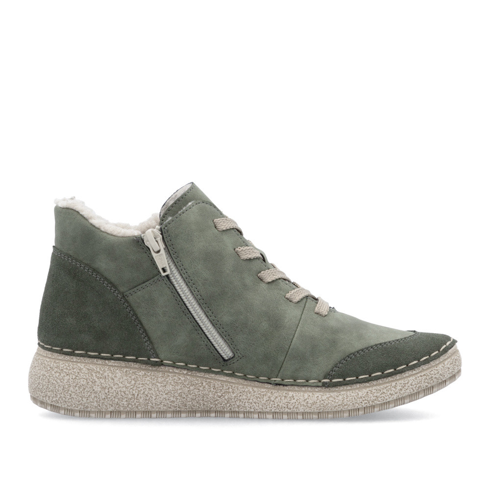 detail Dámská kotníková obuv RIEKER 50906-54 zelená W5