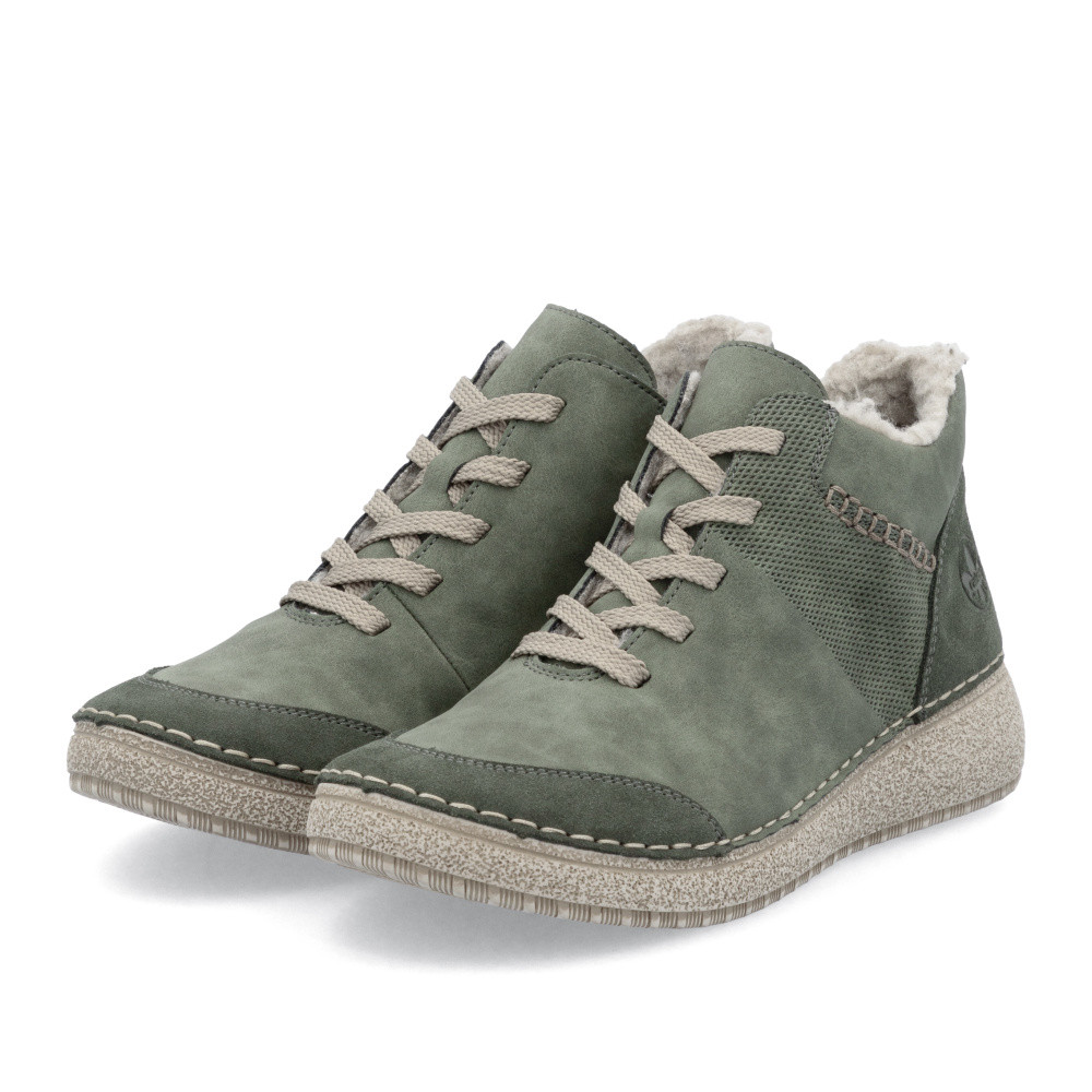 detail Dámská kotníková obuv RIEKER 50906-54 zelená W5