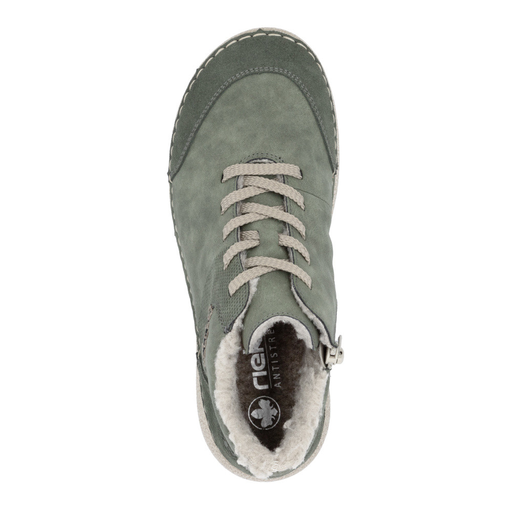 detail Dámská kotníková obuv RIEKER 50906-54 zelená W5