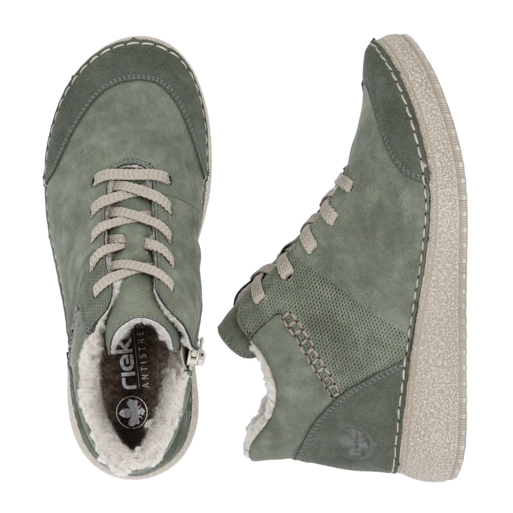 detail Dámská kotníková obuv RIEKER 50906-54 zelená W5