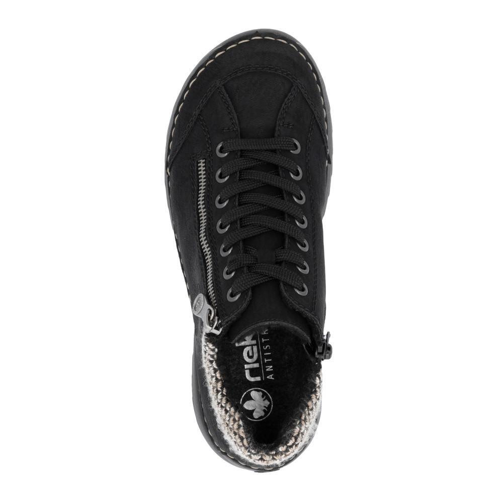 detail Dámska členková obuv RIEKER 51523-01 čierna W5