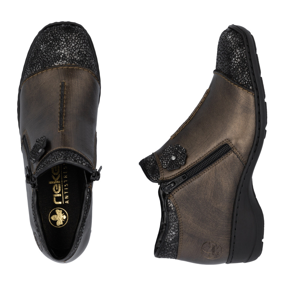 detail Dámská kotníková obuv RIEKER 58388-25 hnědá W5