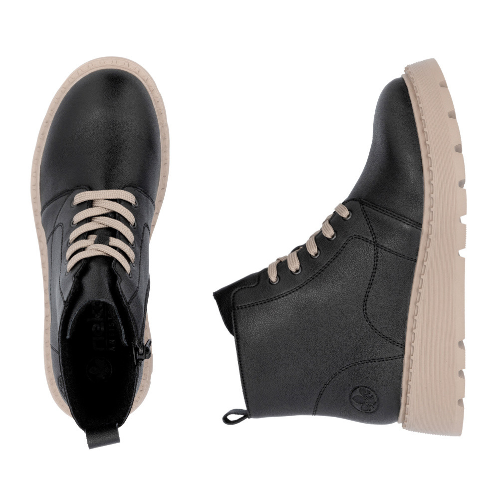 detail Dámská kotníková obuv RIEKER 70405-00 černá W5