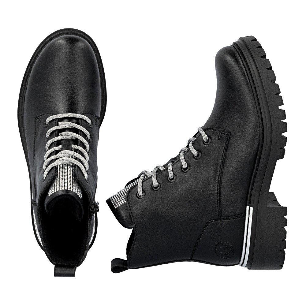 detail Dámská kotníková obuv RIEKER 72620-00 černá W5