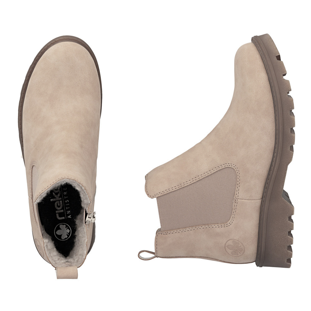 detail Dámská kotníková obuv RIEKER 73250-61 béžová W5