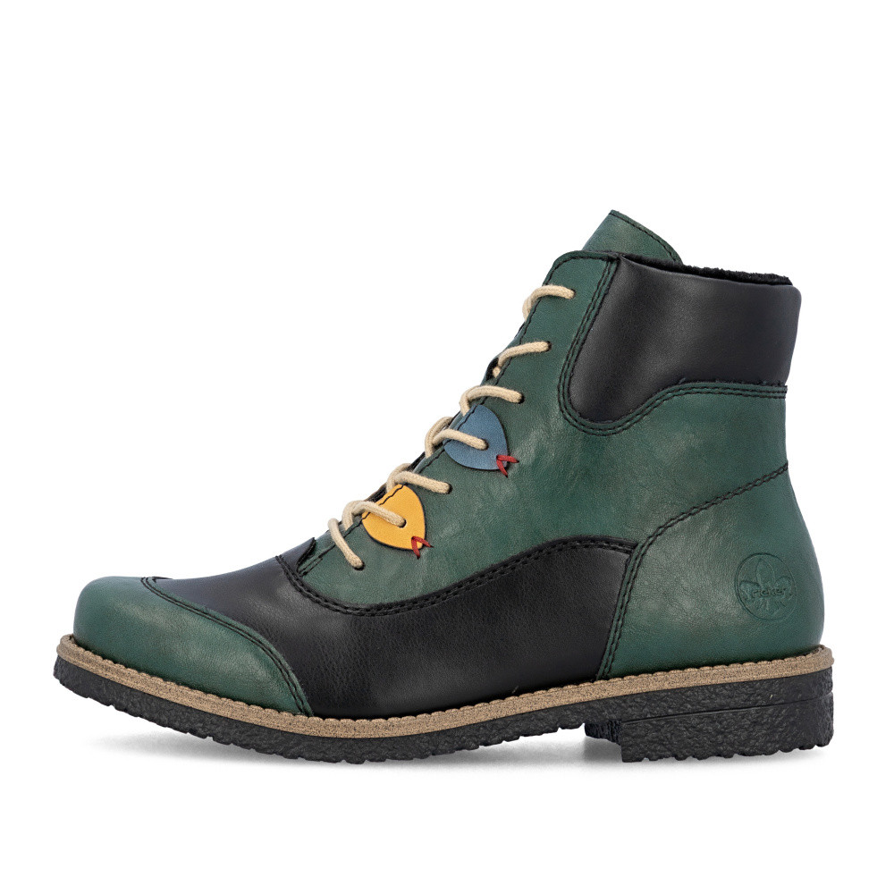 detail Dámská kotníková obuv RIEKER 73510-90 zelená W5