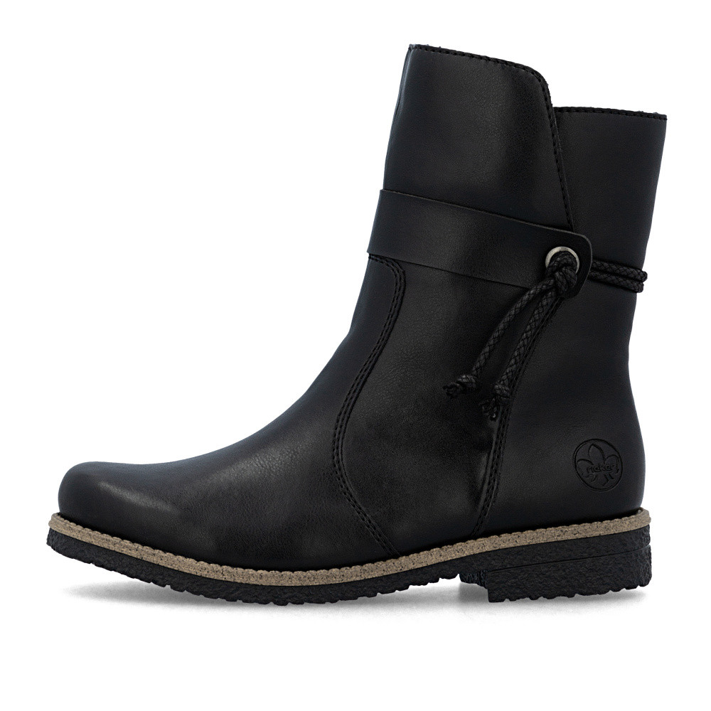 detail Dámska členková obuv RIEKER 73551-00 čierna W5