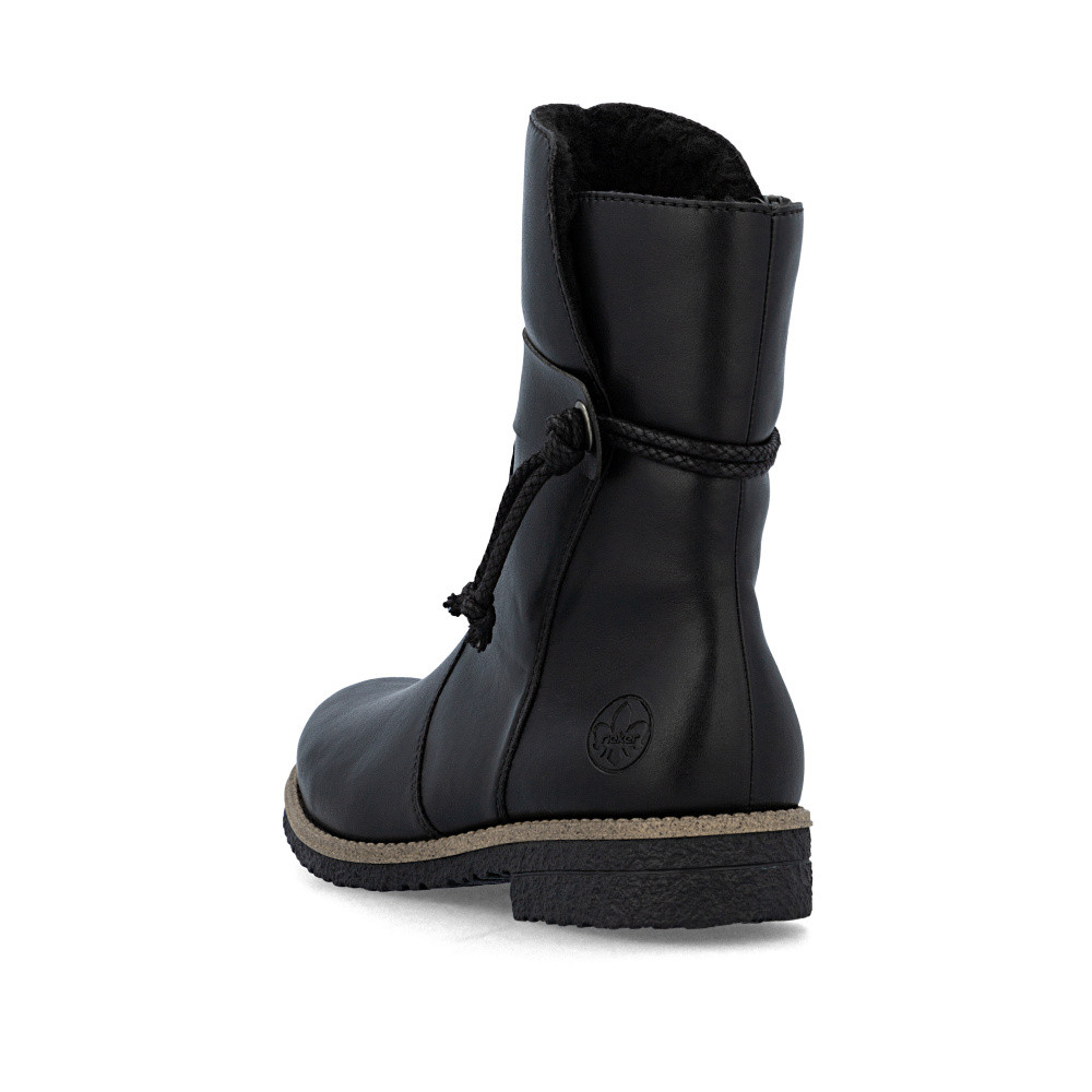 detail Dámska členková obuv RIEKER 73551-00 čierna W5