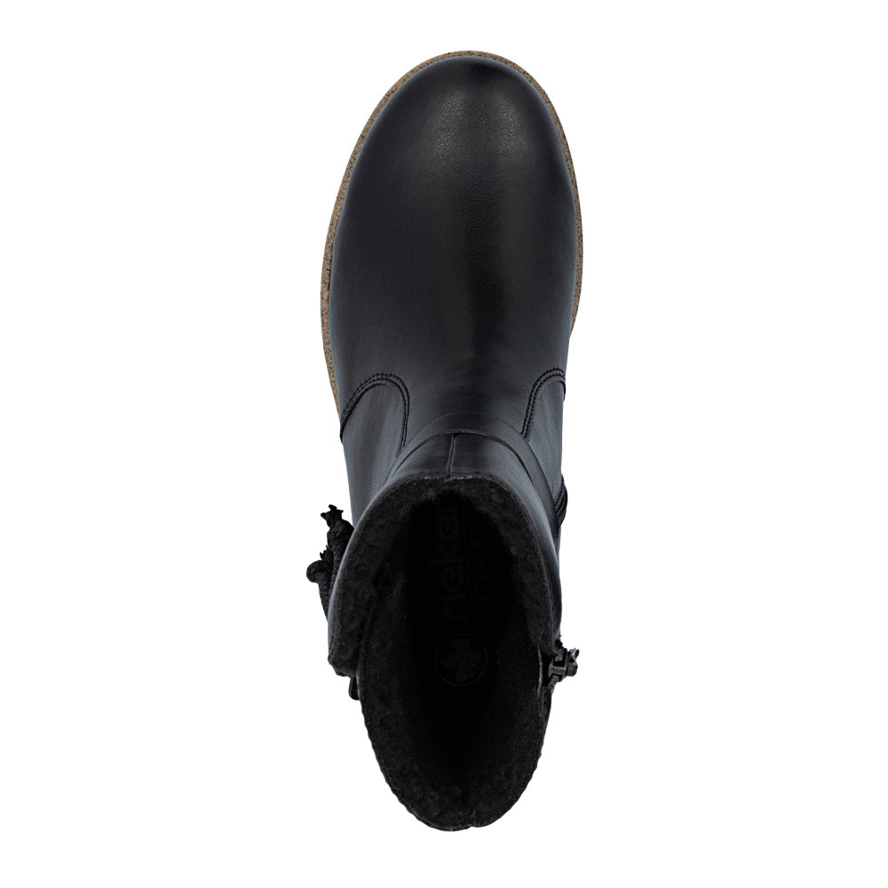 detail Dámska členková obuv RIEKER 73551-00 čierna W5