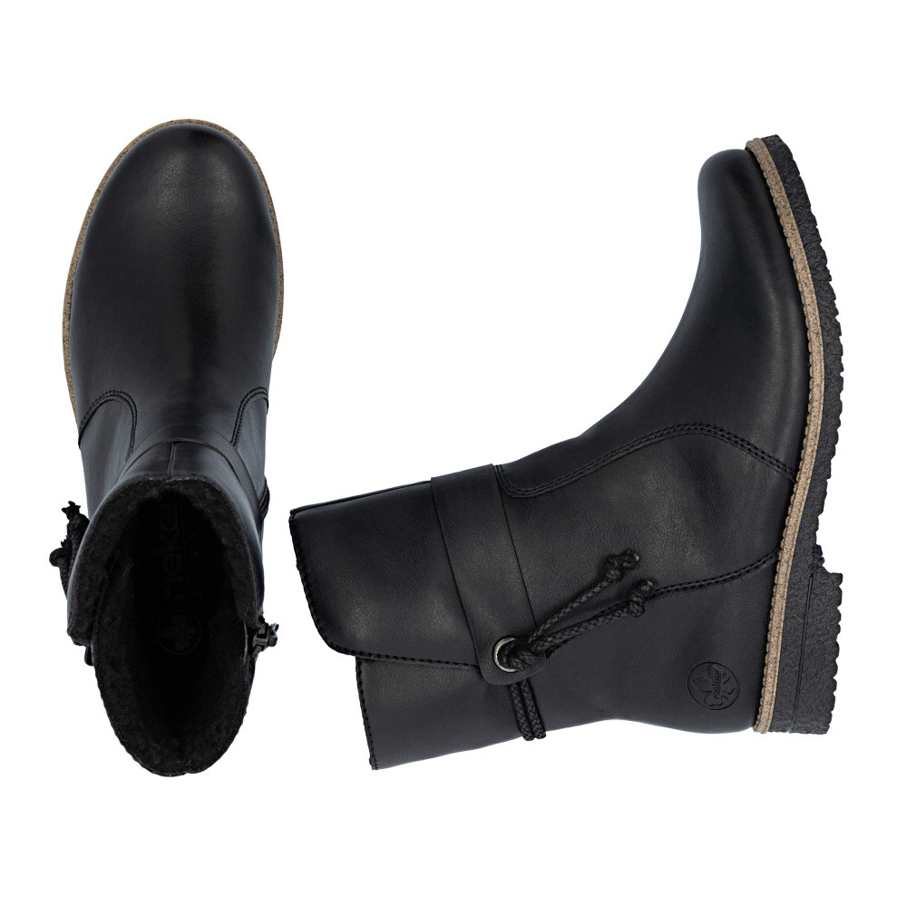 detail Dámska členková obuv RIEKER 73551-00 čierna W5