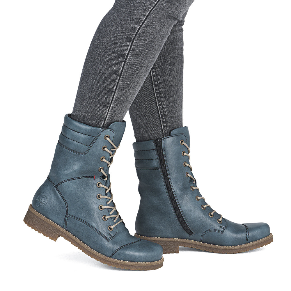 detail Dámská kotníková obuv RIEKER 73570-14 modrá W5