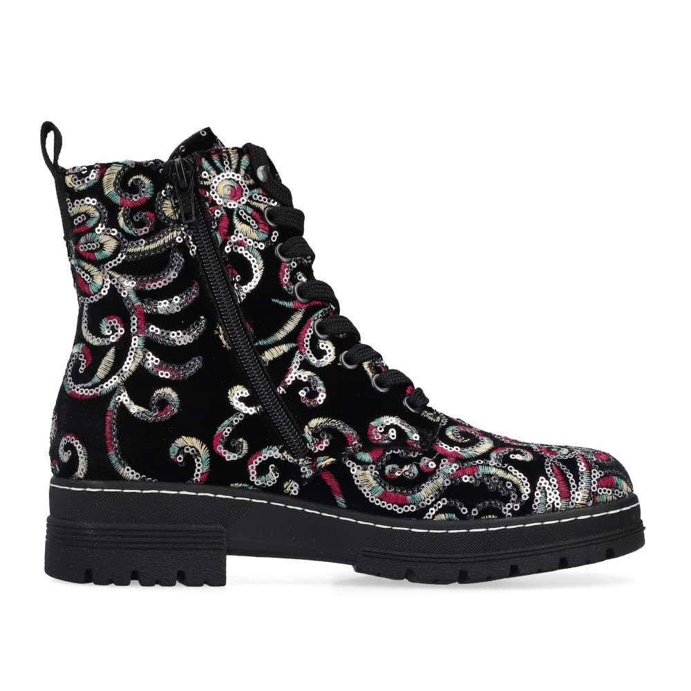 detail Dámská kotníková obuv RIEKER 73820-90 černá W5