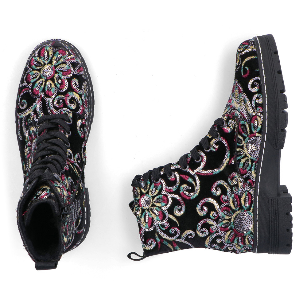 detail Dámská kotníková obuv RIEKER 73820-90 černá W5