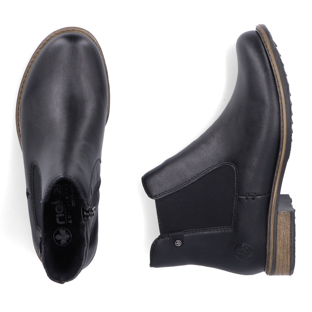 detail Dámská kotníková obuv RIEKER 74854-00 černá W5