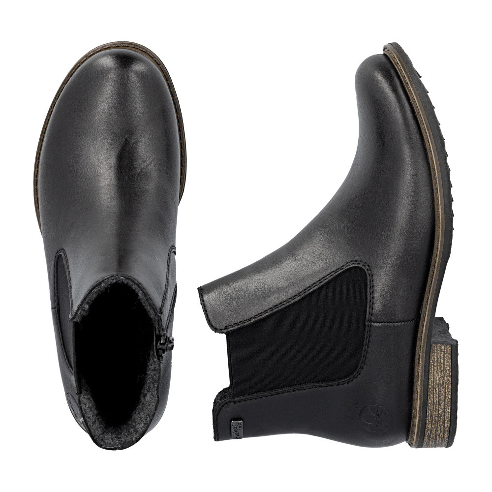 detail Dámská kotníková obuv RIEKER 74870-00 černá W5