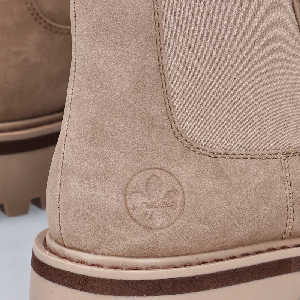 detail Dámská kotníková obuv RIEKER 91580-20 béžová W5