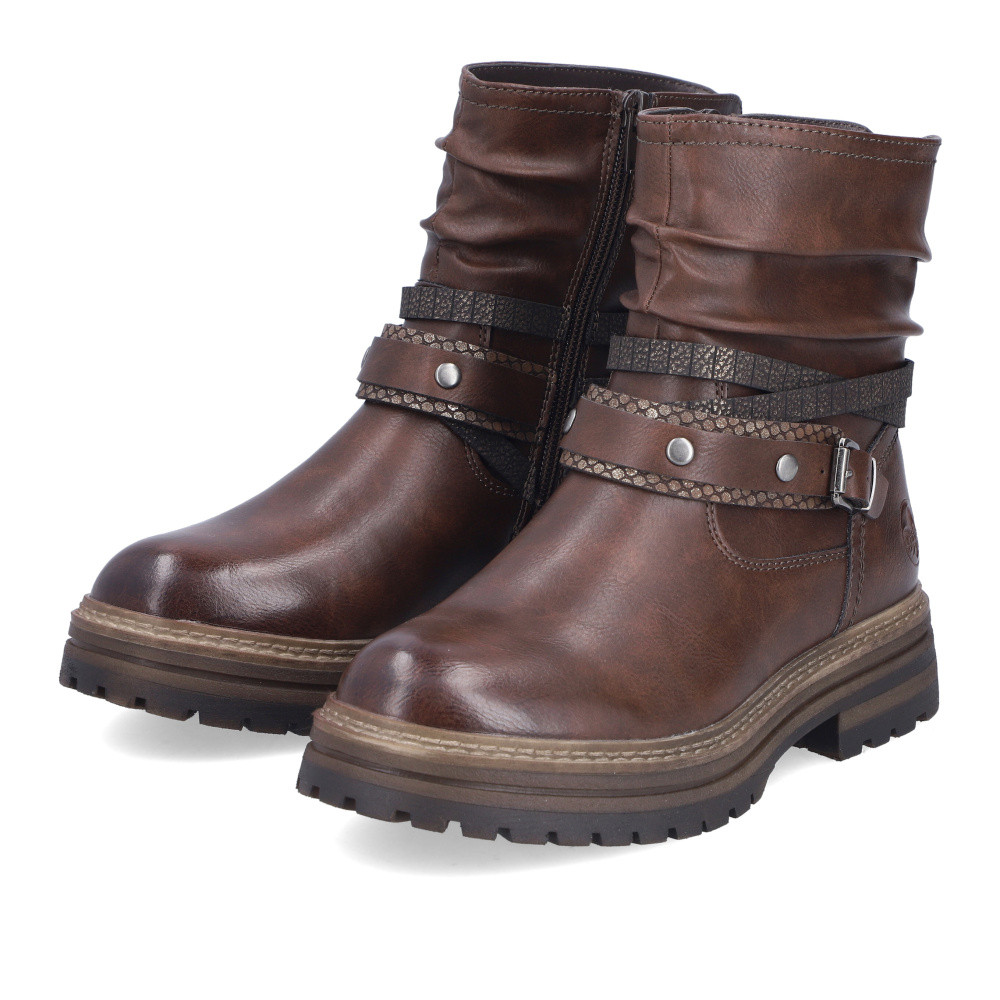 detail Dámská kotníková obuv RIEKER 93062-25 hnědá W5