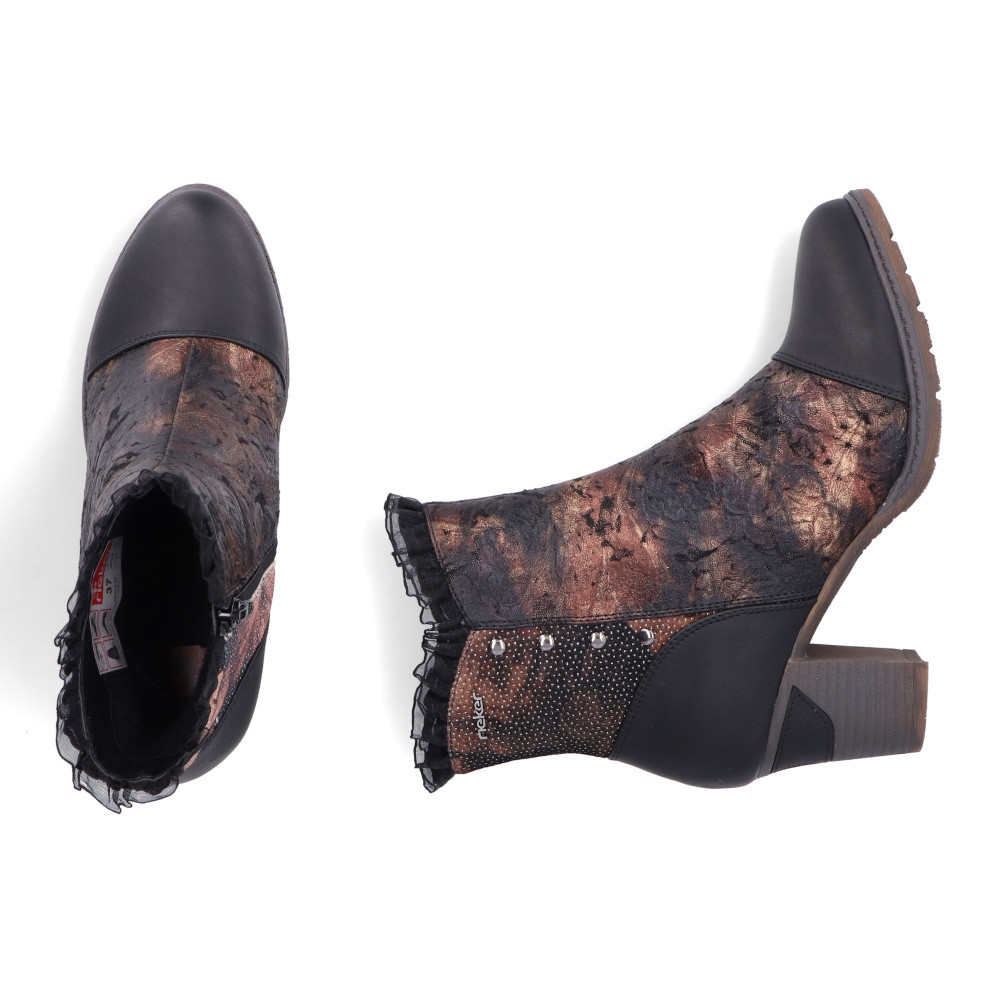 detail Dámská kotníková obuv RIEKER 96064-90 černá W5